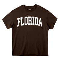Chocolate Brown Florida Crewneck Sweatshirt Sports College Style State Gifts Heavy Core Tee - minhPixels