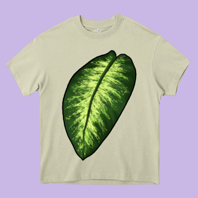 Dumb Cane Leaf Heavy Core Tee Designed By Lillyallendesigns