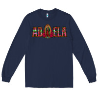 Navy abuela floral aztec leopard Long Sleeve Tee - Jasminsmagicworld