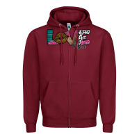 Burgundy Love More Zipper Hoodie - SublimationCraftShop