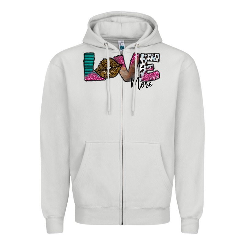 Love More Zipper Hoodie by SublimationCraftShop | Teevron
