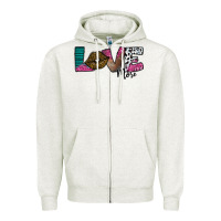 Oatmeal Heather Love More Zipper Hoodie - SublimationCraftShop