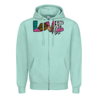 Seafoam Love More Zipper Hoodie - SublimationCraftShop