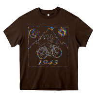 Chocolate Brown Bicycle Day 1943  LSD Acid Trip  Druffi gift Heavy Core Tee - minhPixels