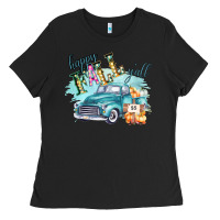 Black Happy Fall YALL Pumpkin Truck Shirt Ladies Tee - Bettercallsaul