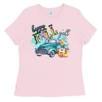 Bubblegum Pink Happy Fall YALL Pumpkin Truck Shirt Ladies Tee - Bettercallsaul
