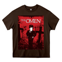 Chocolate Brown The Omen Horror Movie Heavy Core Tee - minhPixels