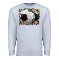Heather Grey sports soccer background Premium Sweatshirt - Artiststas