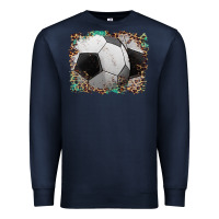 Navy sports soccer background Premium Sweatshirt - Artiststas