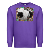 Purple sports soccer background Premium Sweatshirt - Artiststas