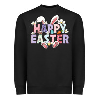 Black happy easter Heavyweight Sweatshirt - LillyAllenDesigns