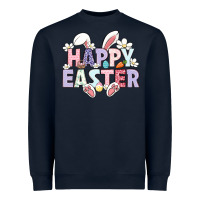 Navy happy easter Heavyweight Sweatshirt - LillyAllenDesigns