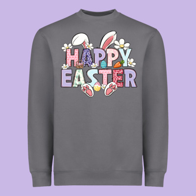 Happy Easter Heavyweight Sweatshirt Designed By Lillyallendesigns