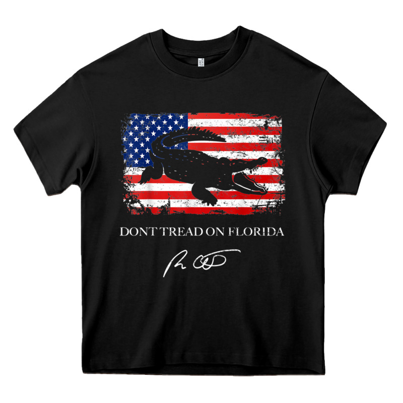 Don_t Tread On Florida Governor Ron Desantis 2022 Usa Flag Heavy Core Tee by minhPixels | Teevron