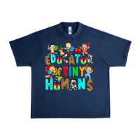 Navy Educator of tiny humans Urban Heavy Tee - RanaPortraitStore