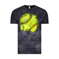 Cloud Black Softball background Vintage Tee - HowdyJamesFarm