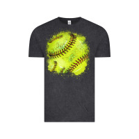 Vintage Black Softball background Vintage Tee - HowdyJamesFarm
