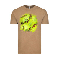 Vintage Coffee Softball background Vintage Tee - HowdyJamesFarm