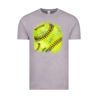 Vintage Zinc Softball background Vintage Tee - HowdyJamesFarm
