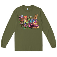 Army Green One hoppy mama easter day Long Sleeve Tee - HowdyJamesFarm