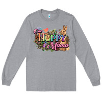 Heather Grey One hoppy mama easter day Long Sleeve Tee - HowdyJamesFarm