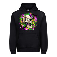Black halloween skull Urban Hoodie - AdoDesignShop