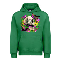 Emerald halloween skull Urban Hoodie - AdoDesignShop