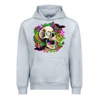 Heather Grey halloween skull Urban Hoodie - AdoDesignShop