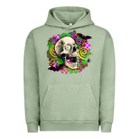 Pigment Oil Green halloween skull Urban Hoodie - AdoDesignShop