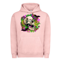 Pigment Salmon halloween skull Urban Hoodie - AdoDesignShop
