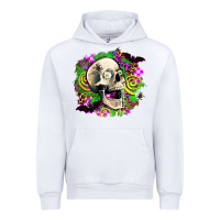 White halloween skull Urban Hoodie - AdoDesignShop