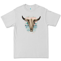 Dove Grey Western Aztec Bull Skull Premium Tee - Bettercallsaul