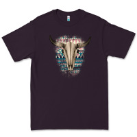 Plum Western Aztec Bull Skull Premium Tee - Bettercallsaul