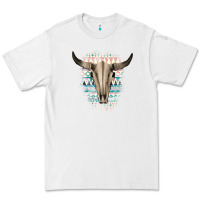 White Western Aztec Bull Skull Premium Tee - Bettercallsaul
