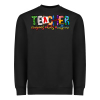 Black Teacher Cryons Kids Caffeine Heavyweight Sweatshirt - CowhideDigitalArt