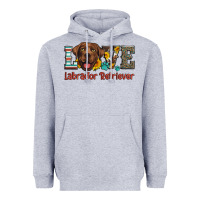 Heather Grey love labrador retriever Heavyweight Hoodie - Artiststas