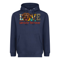 Navy love labrador retriever Heavyweight Hoodie - Artiststas