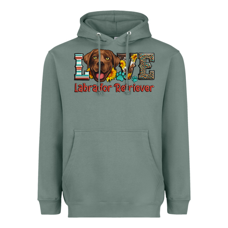 Love Labrador Retriever Heavyweight Hoodie by Artiststas | Teevron