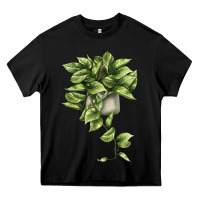 Black Golden Pothos Heavy Core Tee - LillyAllenDesigns