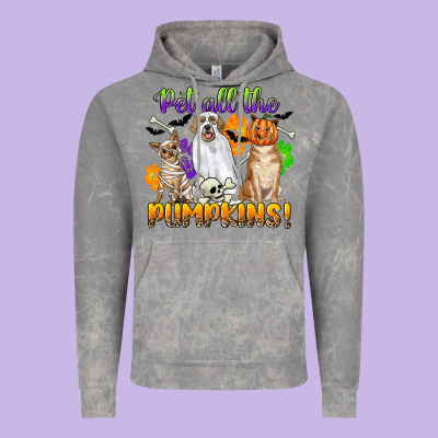 Pet All The Pumpkins Vintage Hoodie Designed By Cowgirlartshop