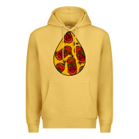 Antique Gold african masks teardrop  5 Premium Hoodie - BundleAndBundleShop