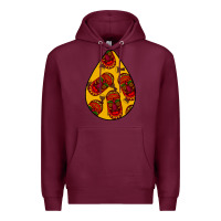 Burgundy african masks teardrop  5 Premium Hoodie - BundleAndBundleShop