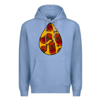 Colony Blue african masks teardrop  5 Premium Hoodie - BundleAndBundleShop