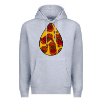 Heather Grey african masks teardrop  5 Premium Hoodie - BundleAndBundleShop