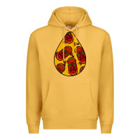 Mustard african masks teardrop  5 Premium Hoodie - BundleAndBundleShop