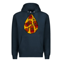 Navy african masks teardrop  5 Premium Hoodie - BundleAndBundleShop