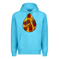 Ocean Blue african masks teardrop  5 Premium Hoodie - BundleAndBundleShop