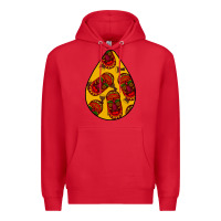 Red african masks teardrop  5 Premium Hoodie - BundleAndBundleShop