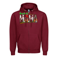Burgundy baseball mama Zipper Hoodie - SublimationCraftShop