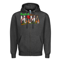 Charcoal Heather baseball mama Zipper Hoodie - SublimationCraftShop